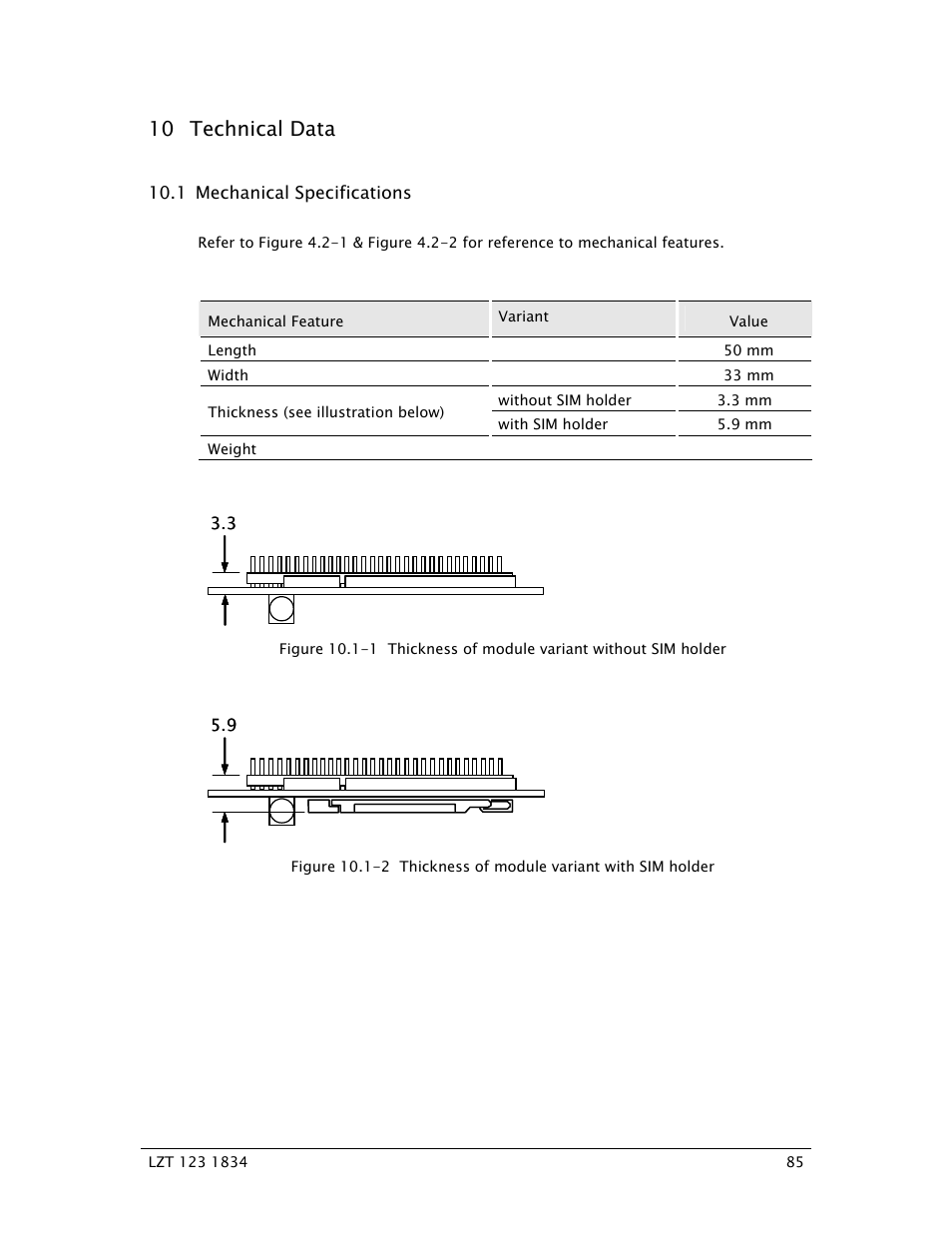 10 technical data | Sony Ericsson GR64 User Manual | Page 85 / 91