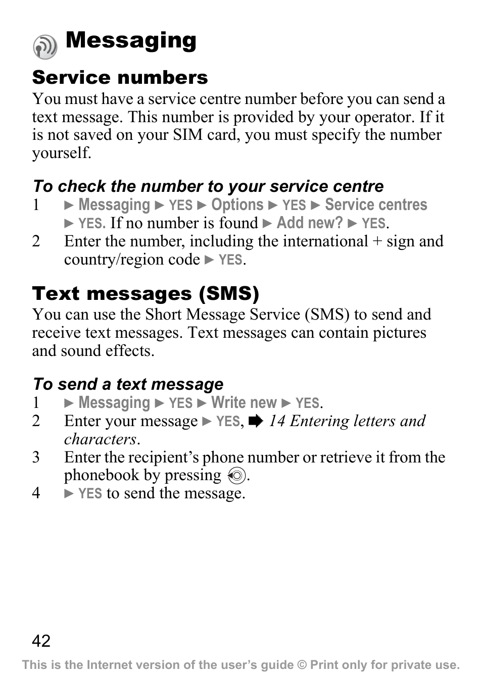 Messaging | Sony Ericsson J200c User Manual | Page 44 / 92