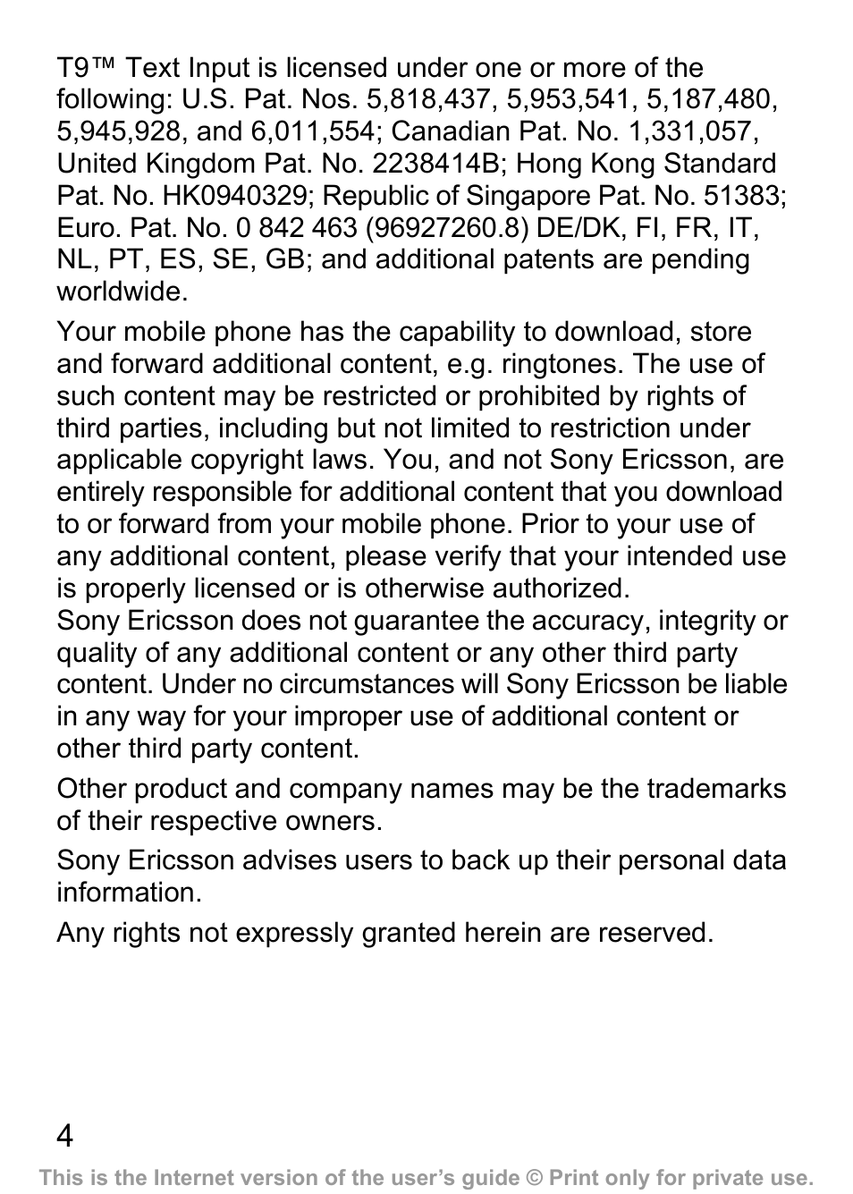 Sony Ericsson J200c User Manual | Page 6 / 92
