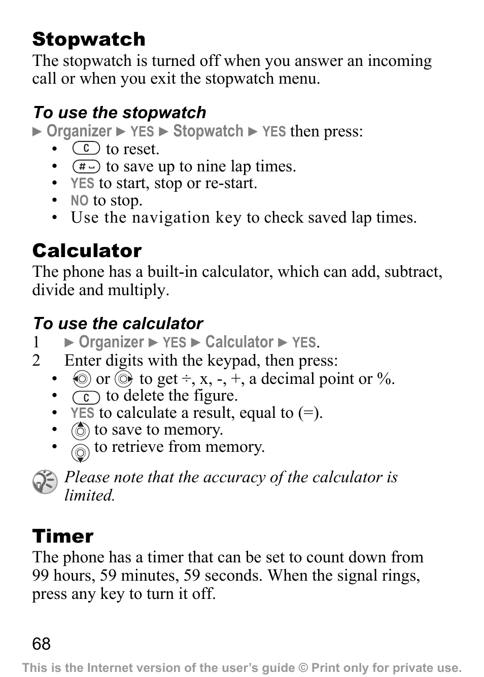 Sony Ericsson J200c User Manual | Page 70 / 92