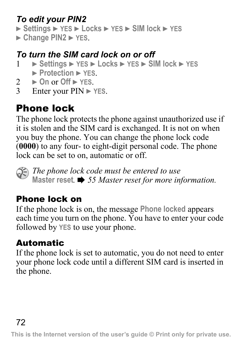 Sony Ericsson J200c User Manual | Page 74 / 92