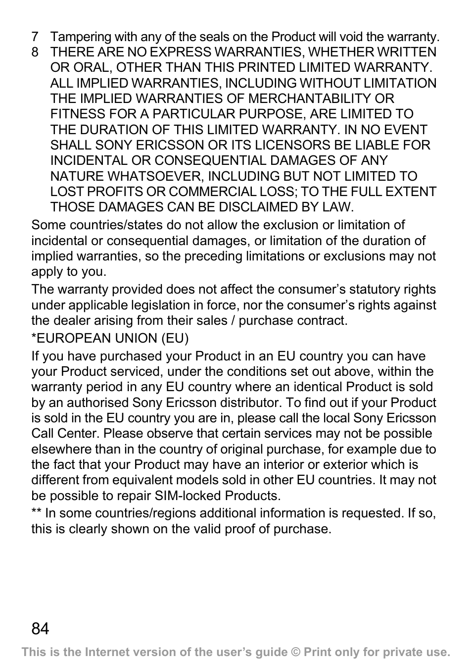 Sony Ericsson J200c User Manual | Page 86 / 92