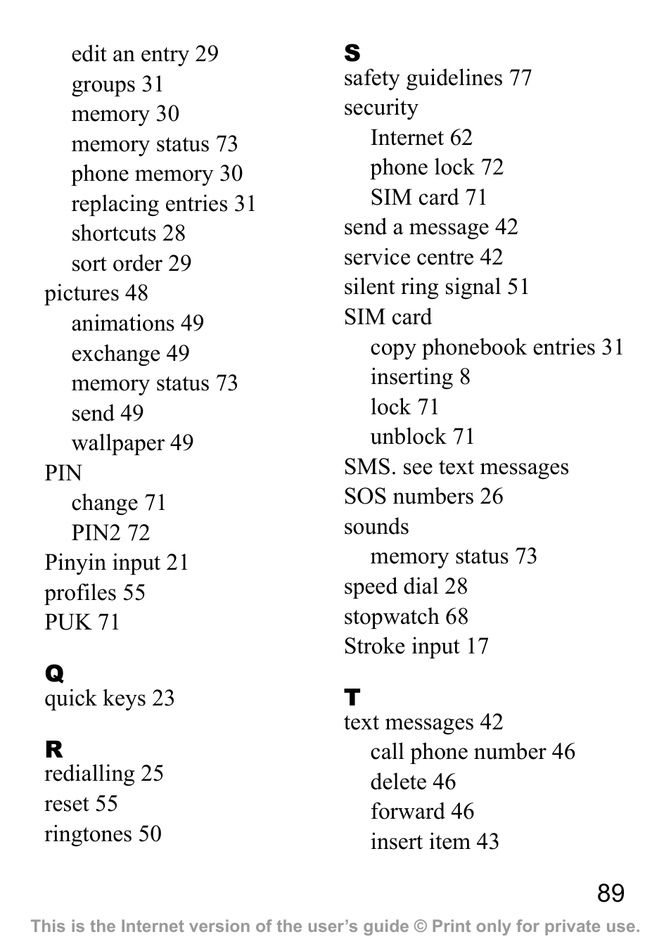 Sony Ericsson J200c User Manual | Page 91 / 92