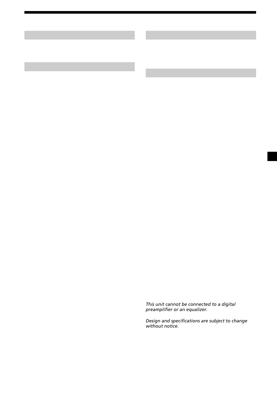 25 specifications, General | Sony Ericsson CDX-CA690X User Manual | Page 25 / 80