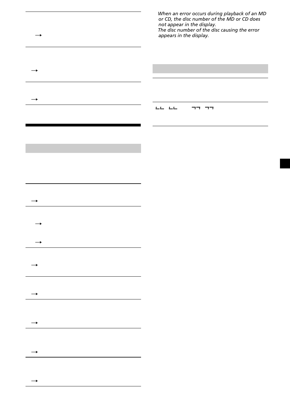 Error displays/messages | Sony Ericsson CDX-CA690X User Manual | Page 27 / 80