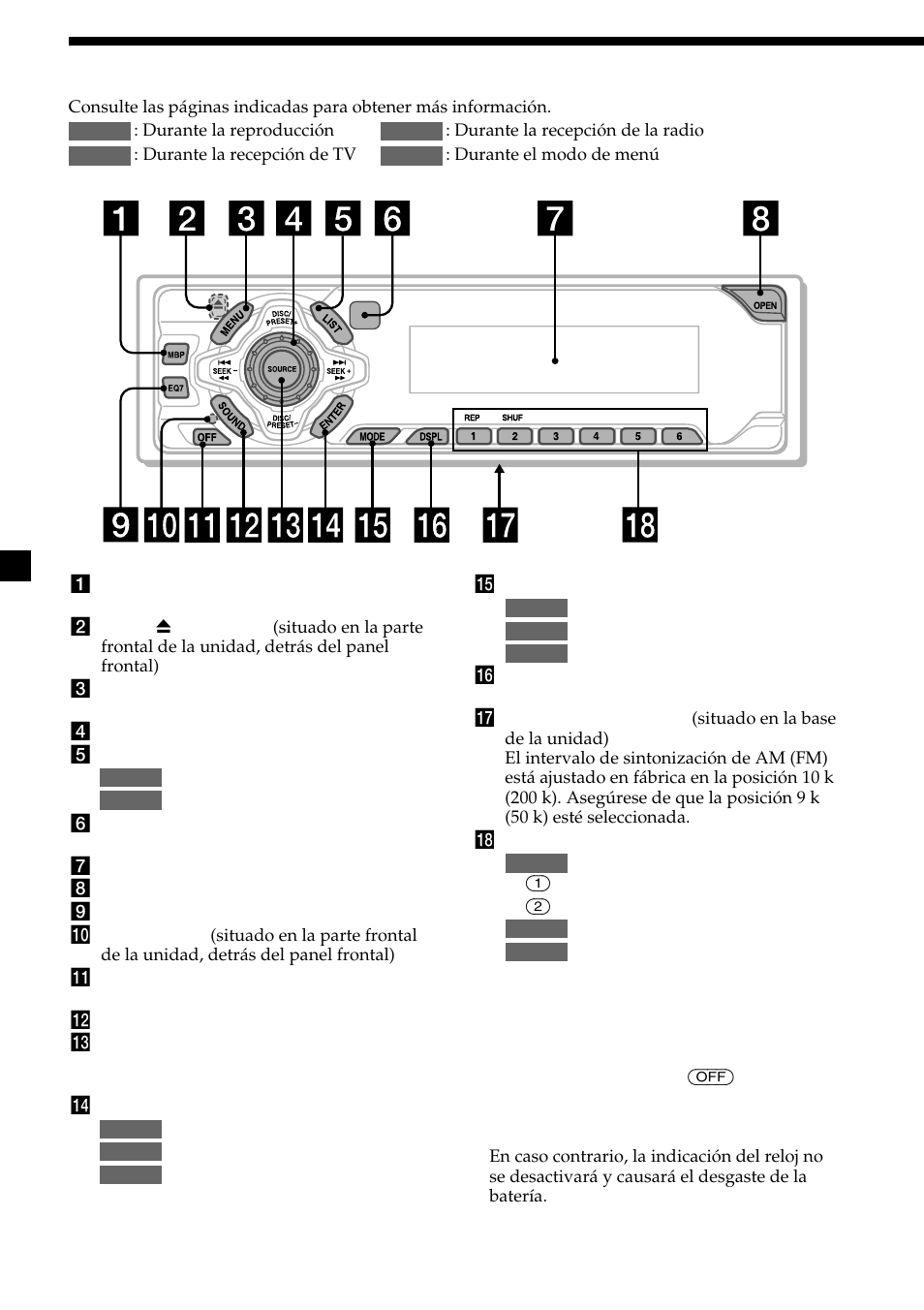 4localización de los controles | Sony Ericsson CDX-CA690X User Manual | Page 30 / 80