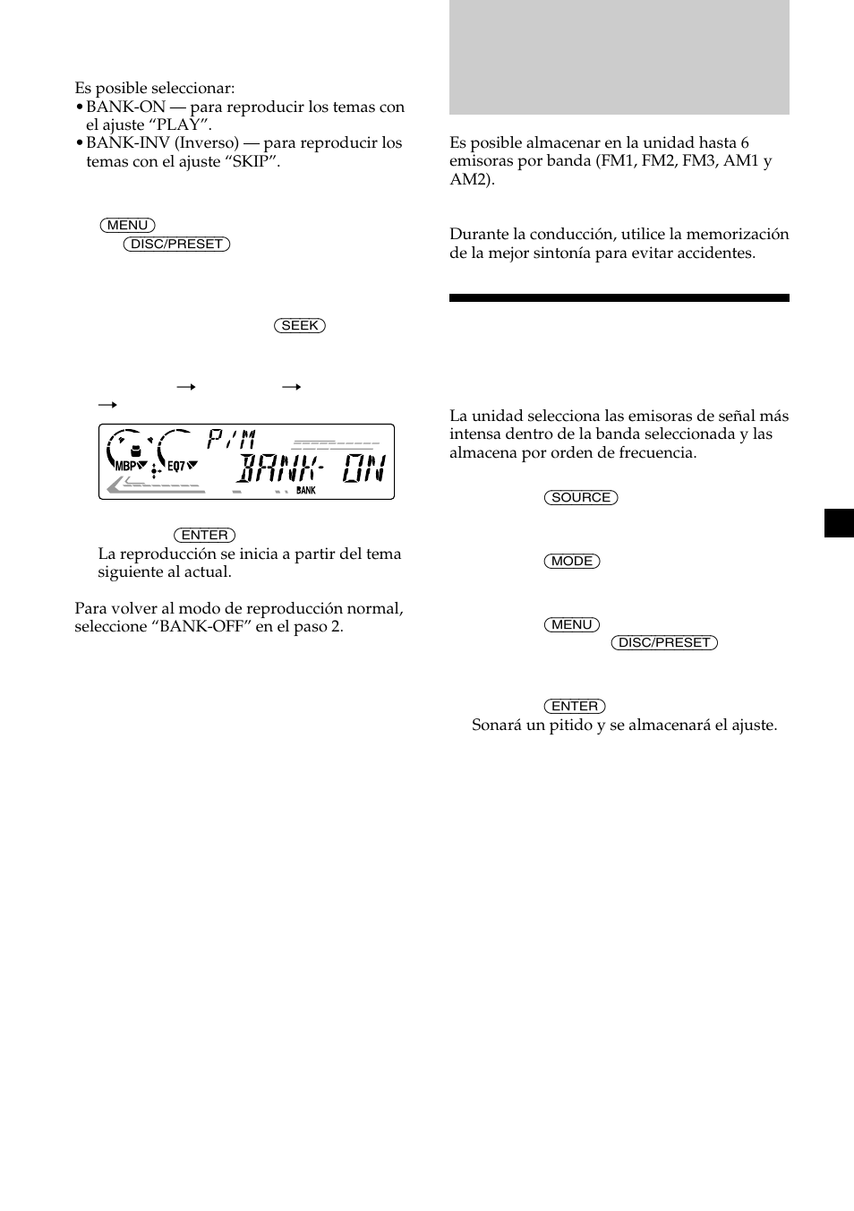 Radio, Almacenamiento automático de emisoras | Sony Ericsson CDX-CA690X User Manual | Page 39 / 80