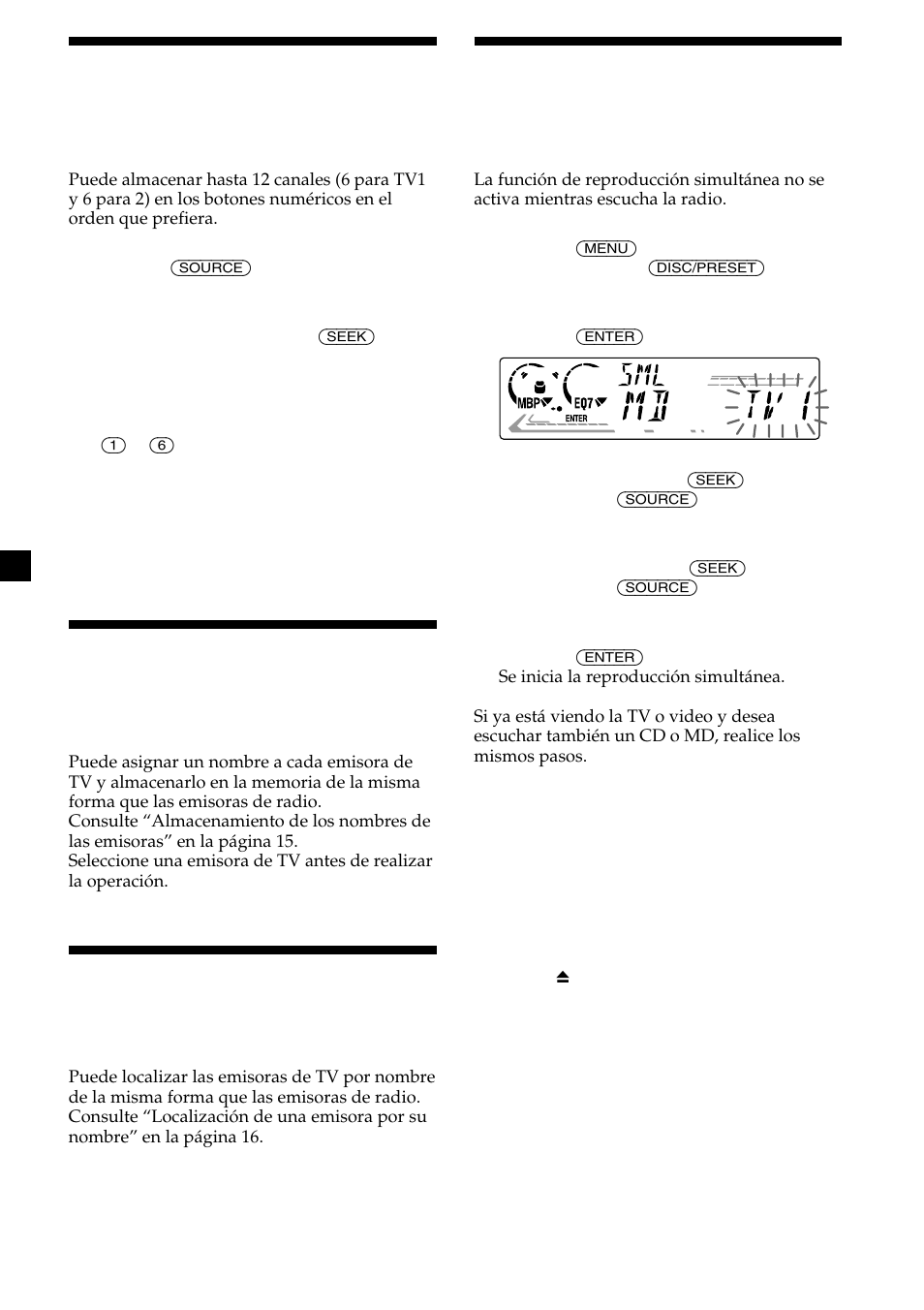Almacenamiento sólo de los canales de tv deseados, Localización de emisoras de tv mediante el nombre | Sony Ericsson CDX-CA690X User Manual | Page 48 / 80