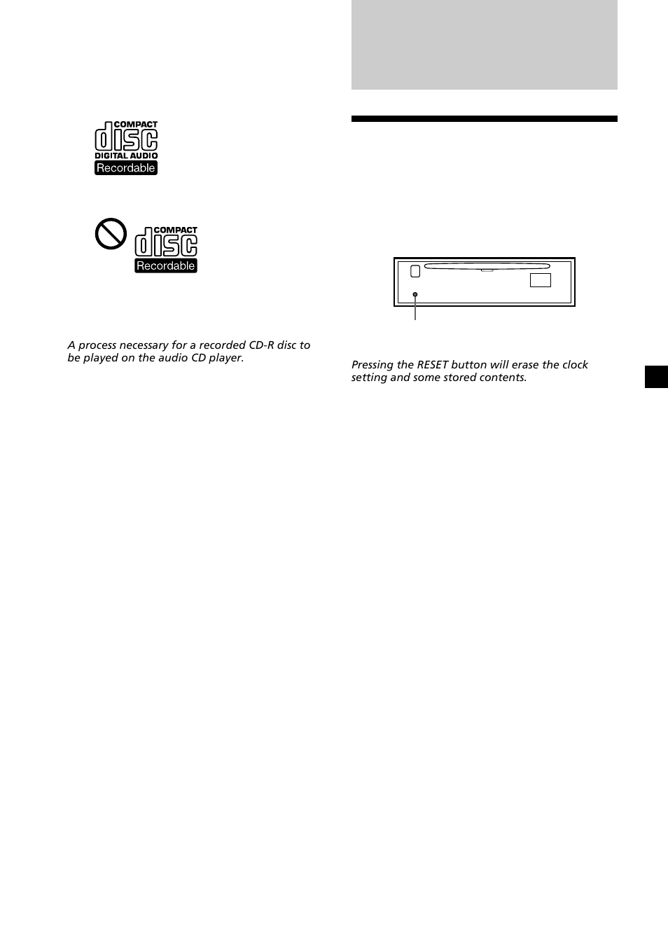 Getting started, Resetting the unit | Sony Ericsson CDX-CA690X User Manual | Page 7 / 80