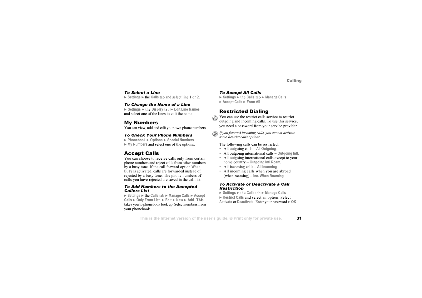 Sony Ericsson S700i User Manual | Page 31 / 95