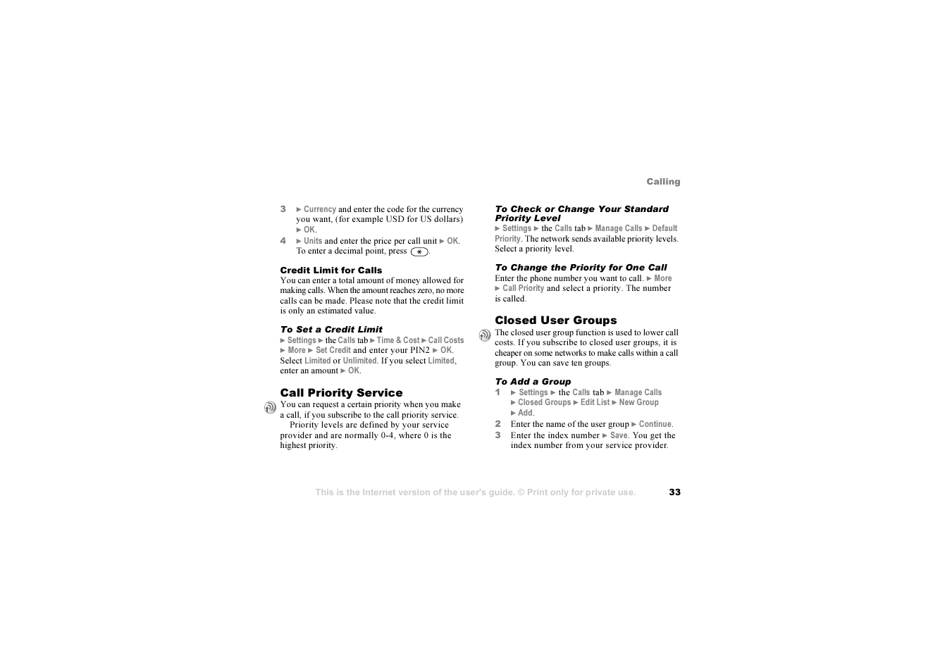 Sony Ericsson S700i User Manual | Page 33 / 95