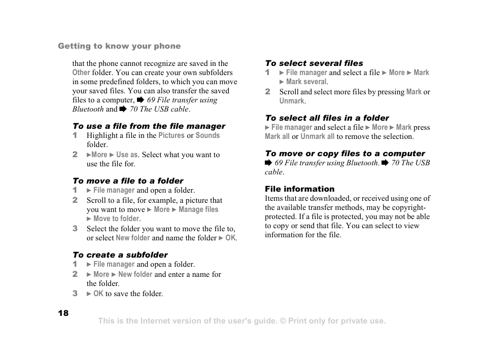 Sony Ericsson K608i User Manual | Page 18 / 99