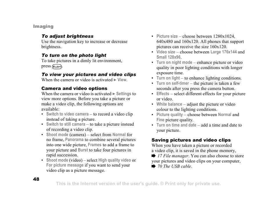 Sony Ericsson K608i User Manual | Page 48 / 99