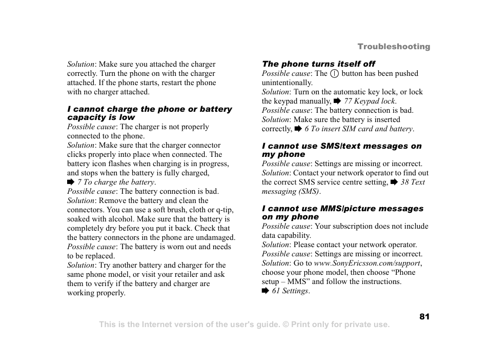 Sony Ericsson K608i User Manual | Page 81 / 99