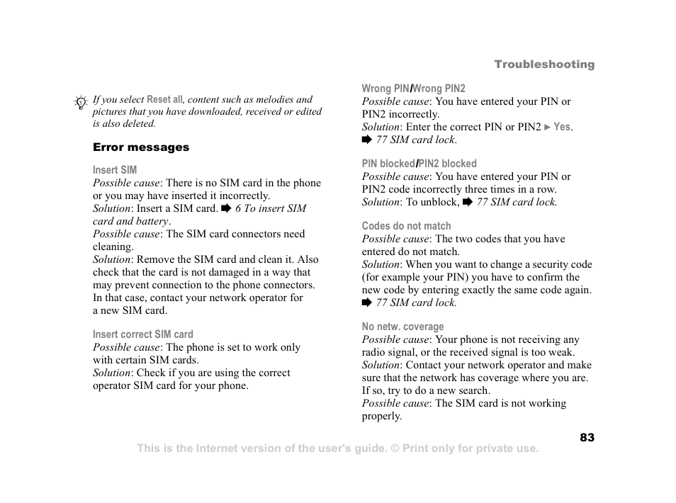 Sony Ericsson K608i User Manual | Page 83 / 99