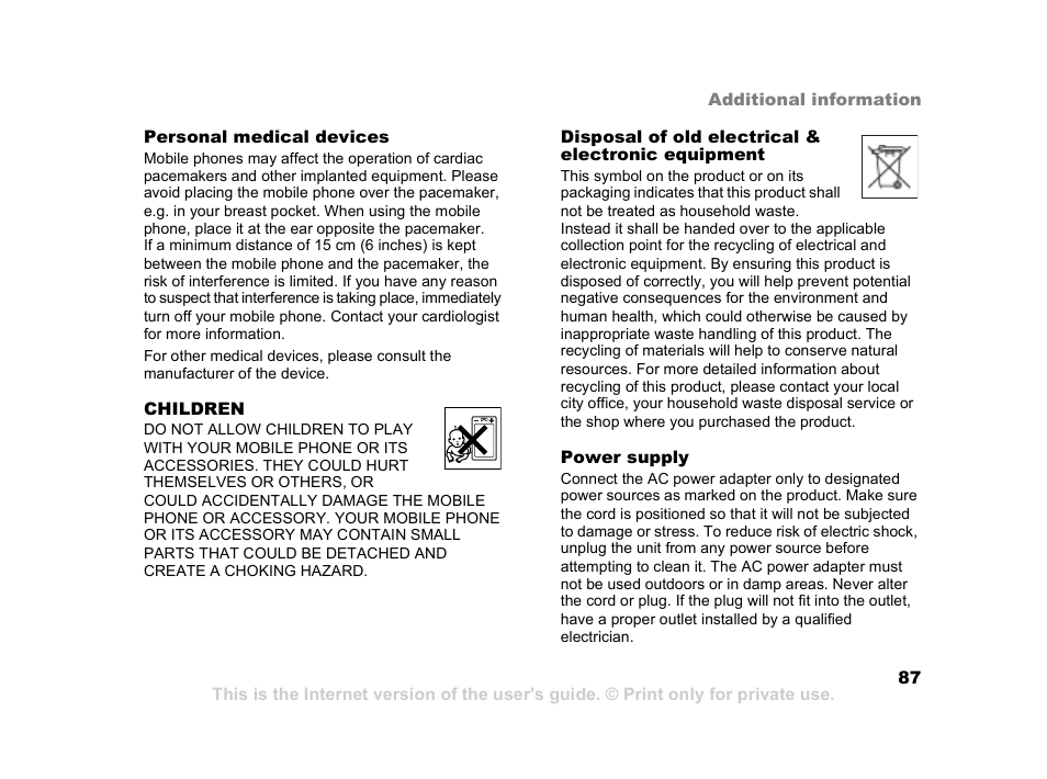 Sony Ericsson K608i User Manual | Page 87 / 99