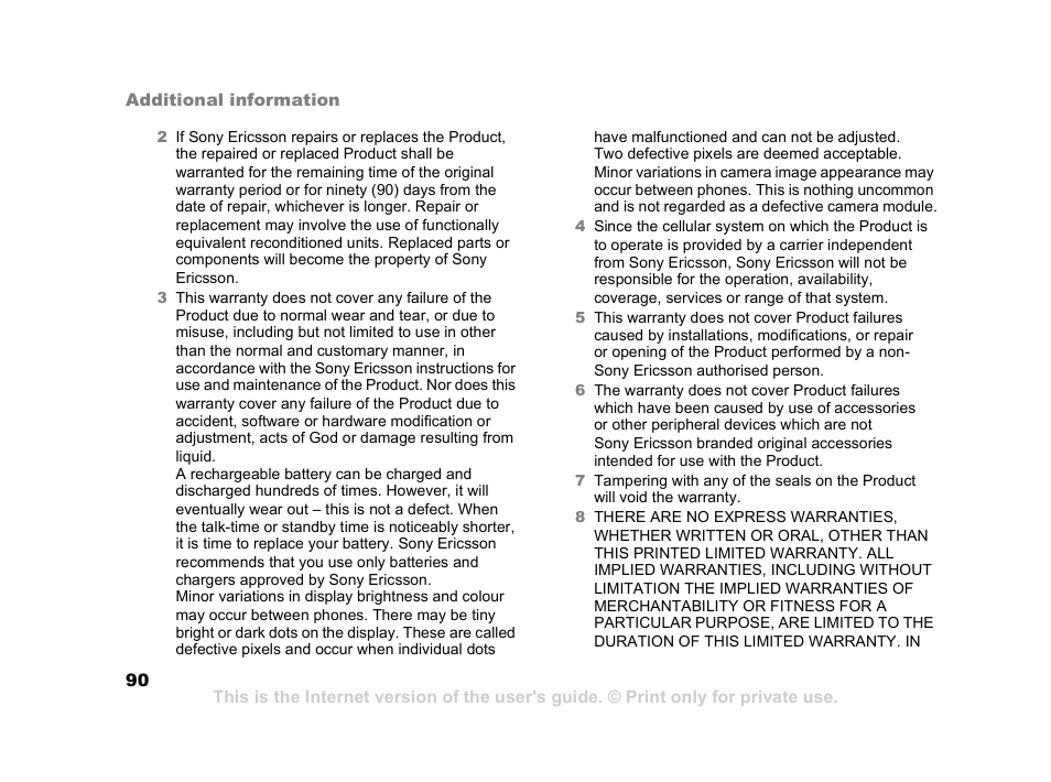 Sony Ericsson K608i User Manual | Page 90 / 99