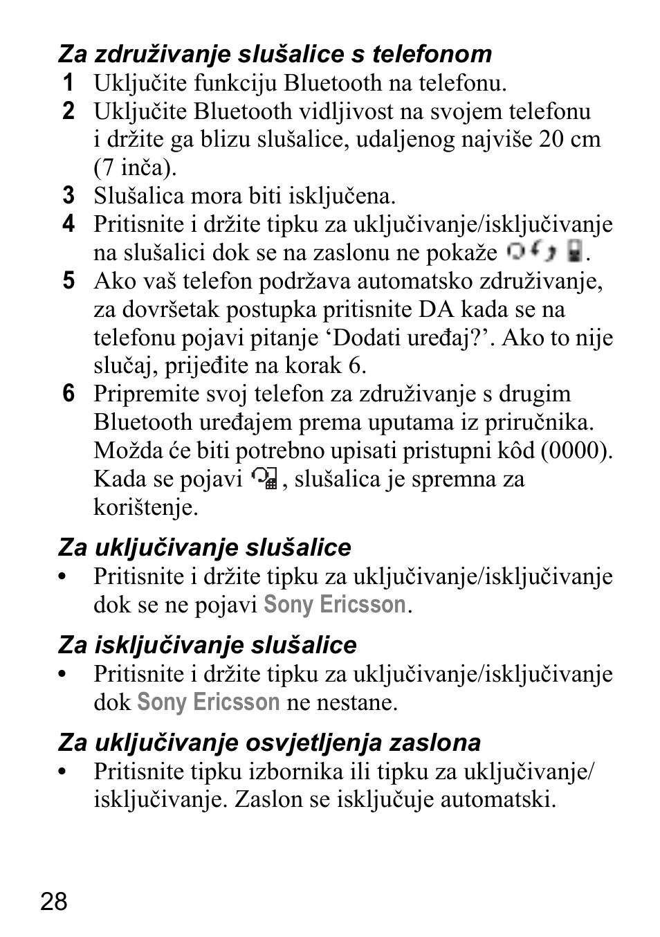 Sony Ericsson HBH-DS980 User Manual | Page 28 / 80