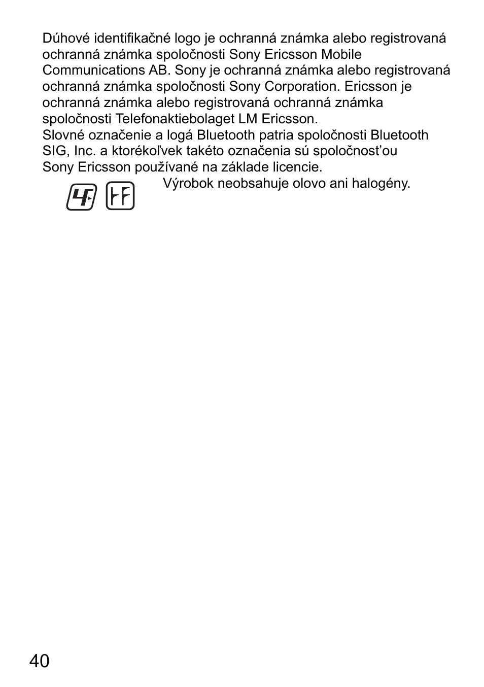 Sony Ericsson HBH-DS980 User Manual | Page 40 / 80