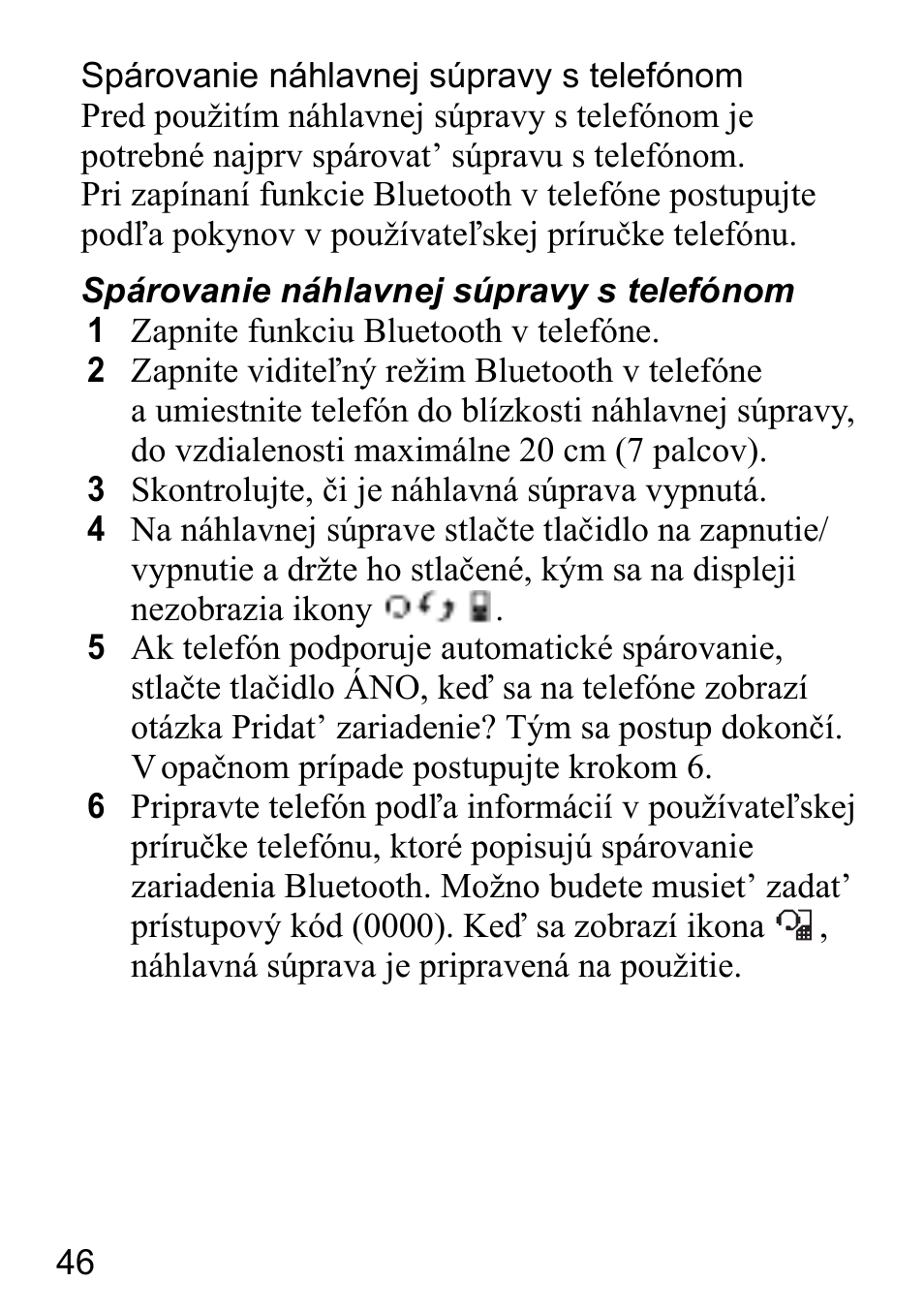 Sony Ericsson HBH-DS980 User Manual | Page 46 / 80