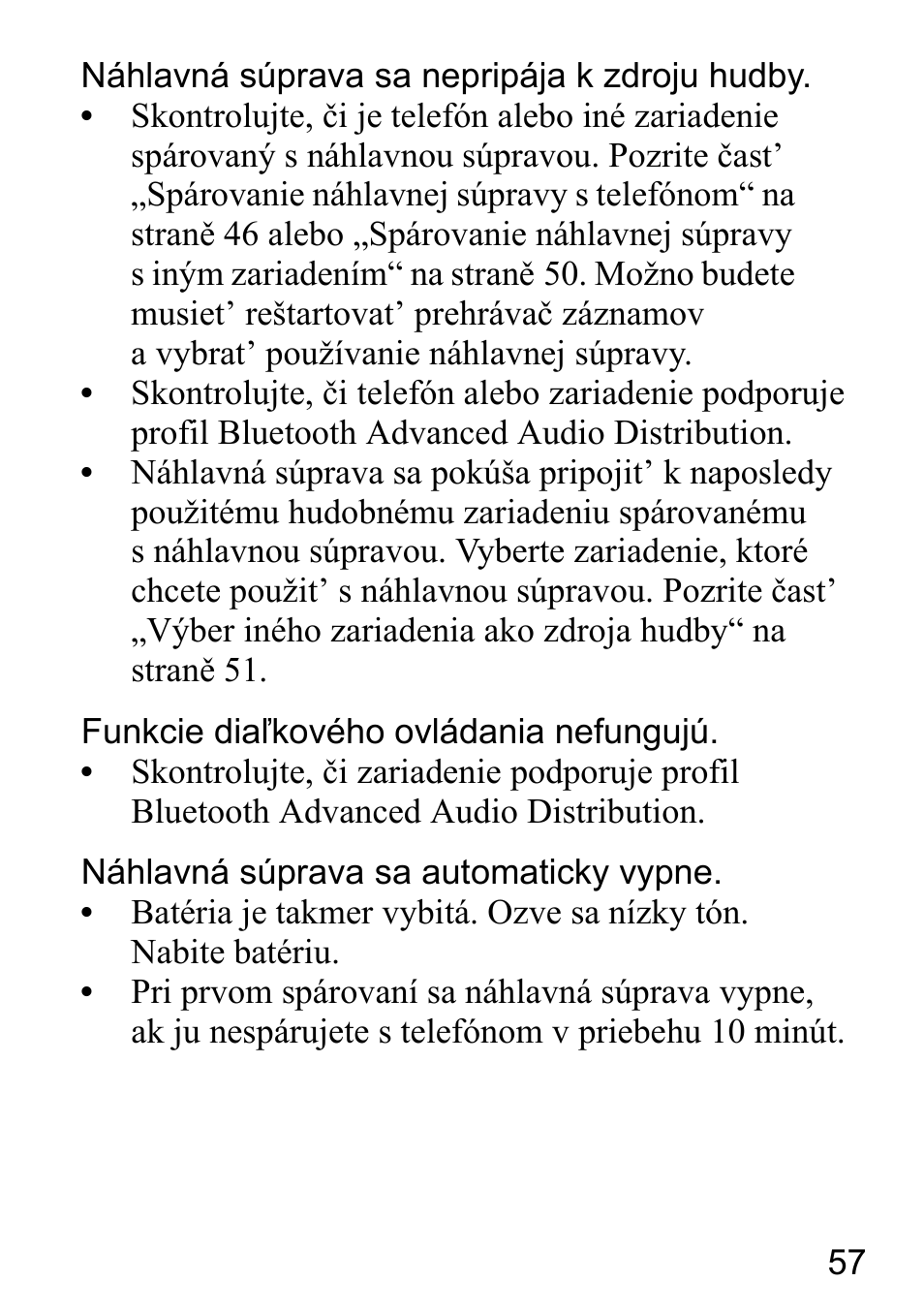 Sony Ericsson HBH-DS980 User Manual | Page 57 / 80