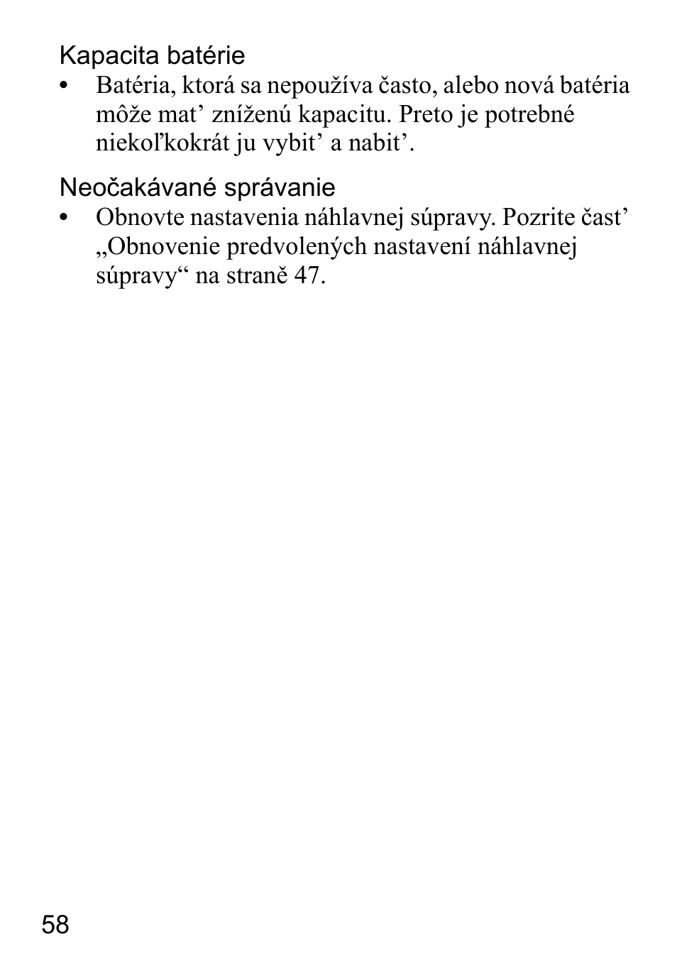 Sony Ericsson HBH-DS980 User Manual | Page 58 / 80