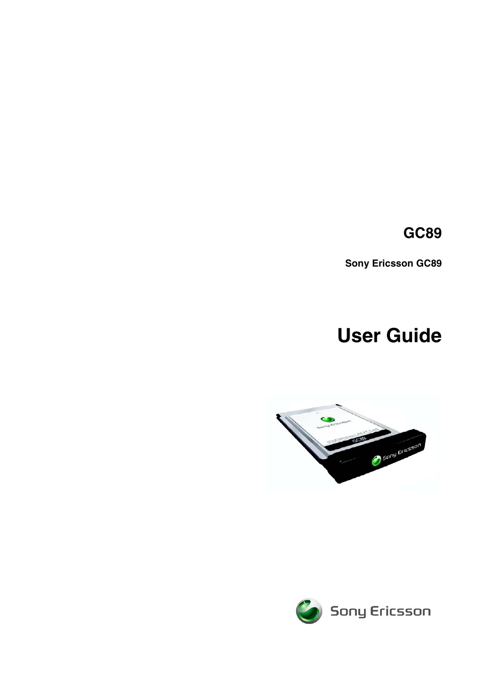 Sony Ericsson GC89 User Manual | 113 pages