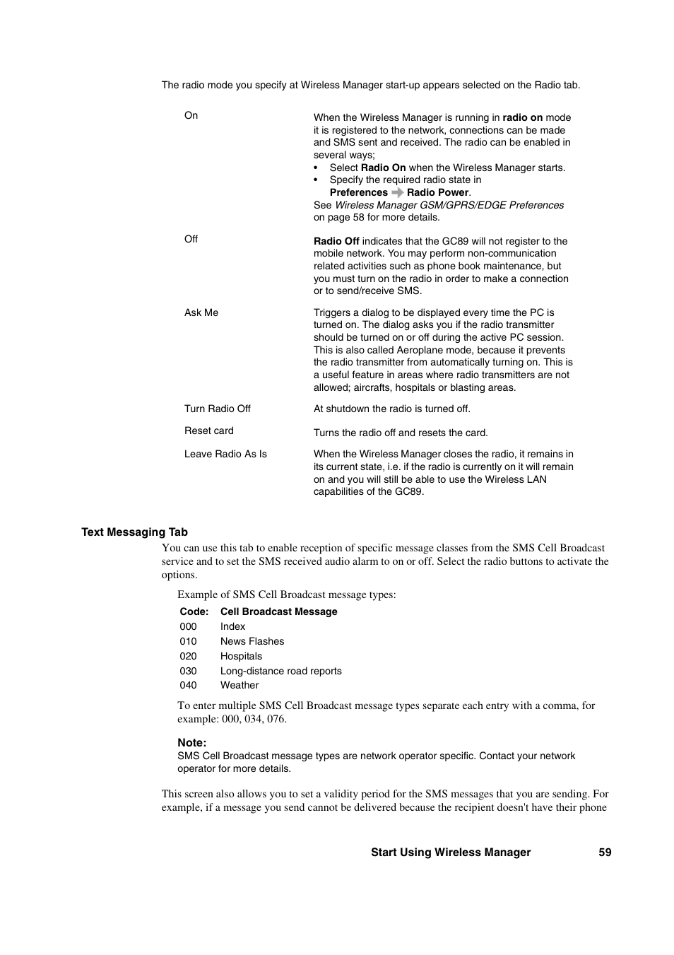 Sony Ericsson GC89 User Manual | Page 59 / 113