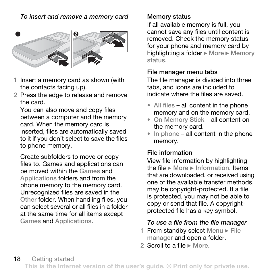 Sony Ericsson K530i User Manual | Page 18 / 101