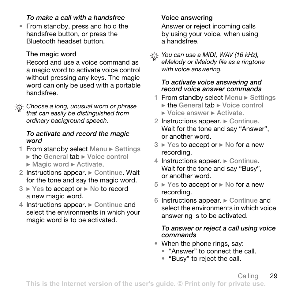 Sony Ericsson K530i User Manual | Page 29 / 101