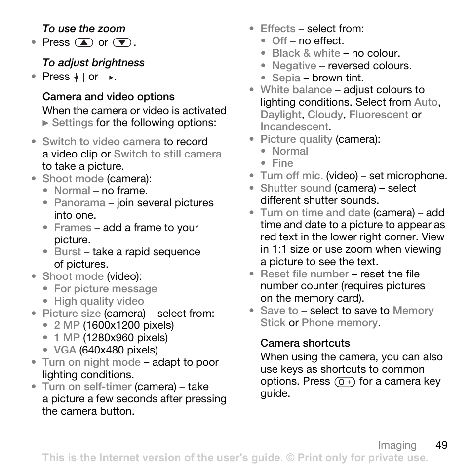 Sony Ericsson K530i User Manual | Page 49 / 101