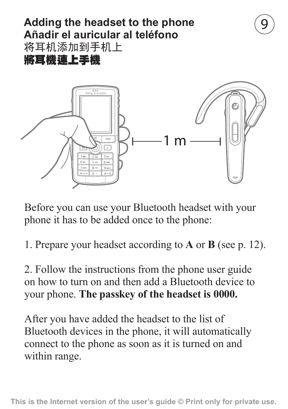 Sony Ericsson Akono HBH-608 User Manual | Page 10 / 36