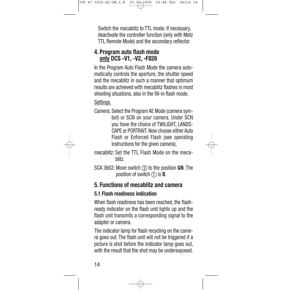 Sony Ericsson SCA 3602 M4 User Manual | Page 14 / 76