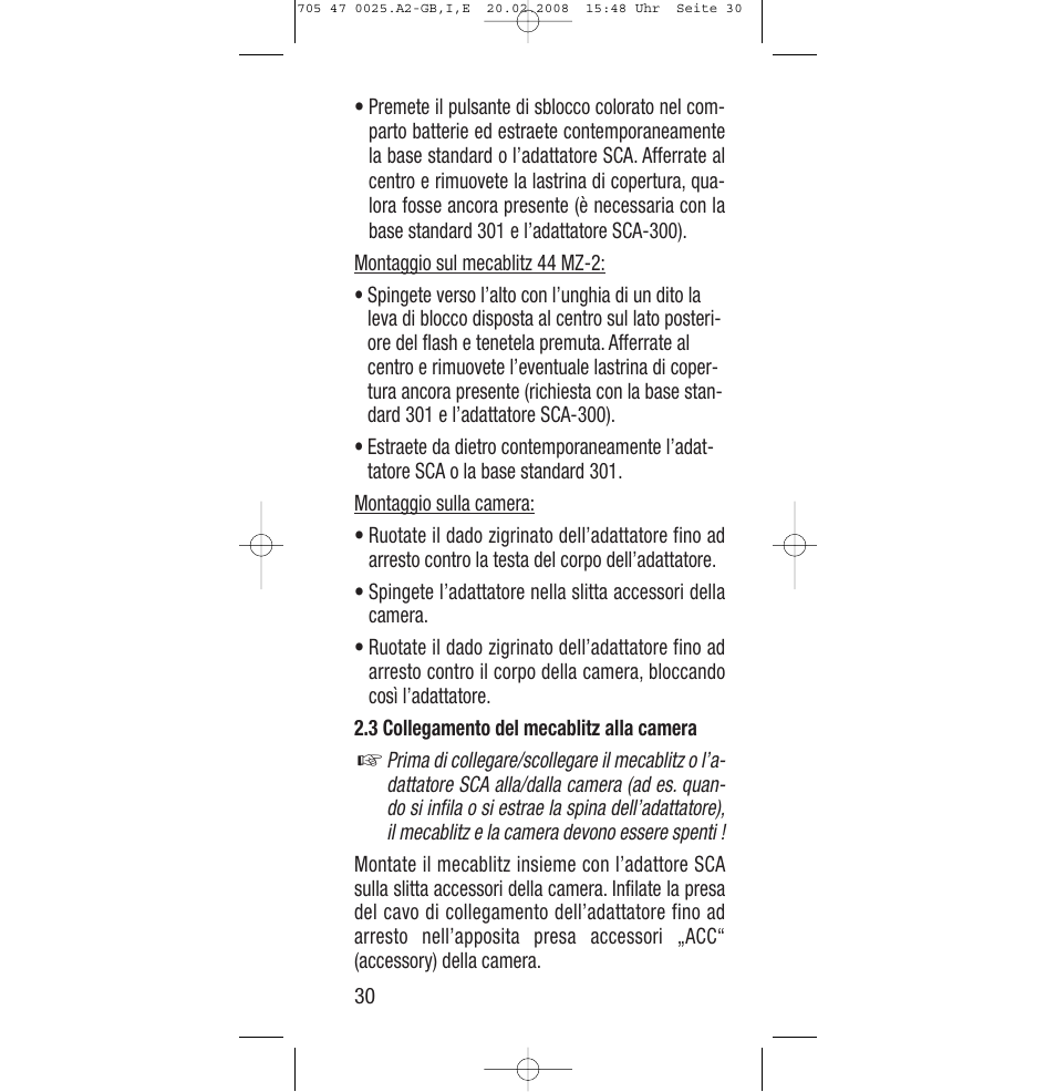 Sony Ericsson SCA 3602 M4 User Manual | Page 30 / 76