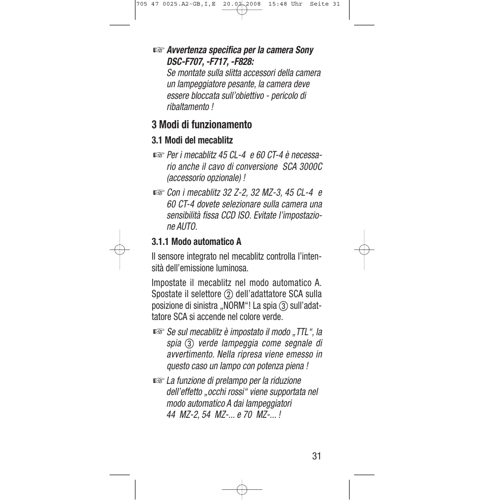 Sony Ericsson SCA 3602 M4 User Manual | Page 31 / 76