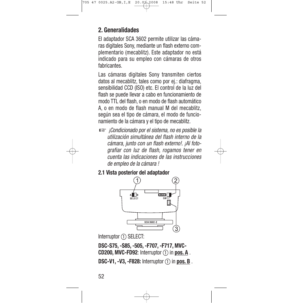Sony Ericsson SCA 3602 M4 User Manual | Page 52 / 76