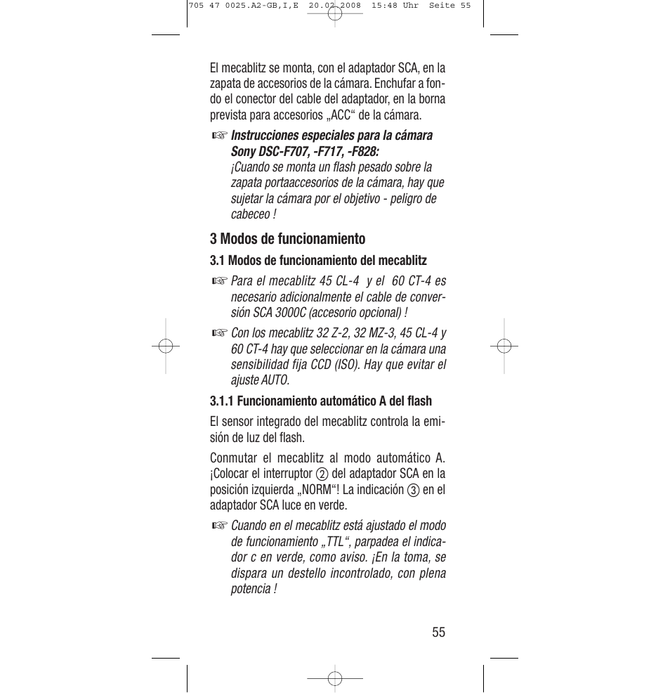 Sony Ericsson SCA 3602 M4 User Manual | Page 55 / 76