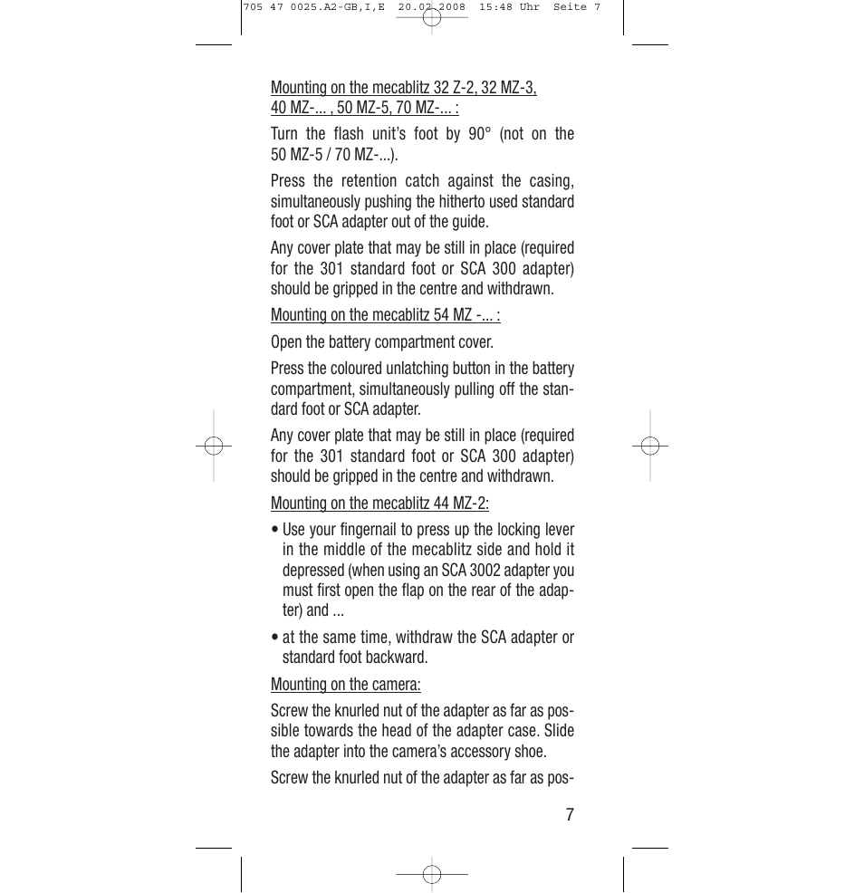 Sony Ericsson SCA 3602 M4 User Manual | Page 7 / 76