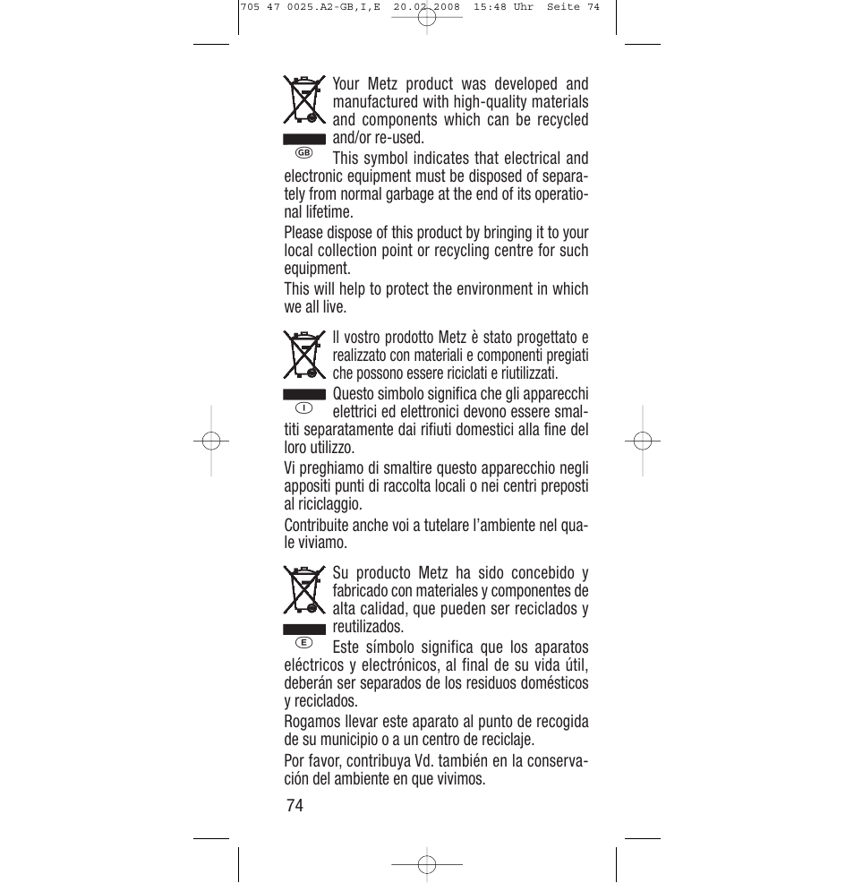 Ķƴ į | Sony Ericsson SCA 3602 M4 User Manual | Page 74 / 76