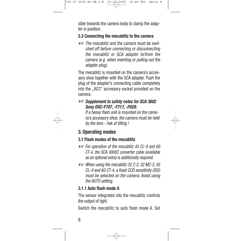 Sony Ericsson SCA 3602 M4 User Manual | Page 8 / 76
