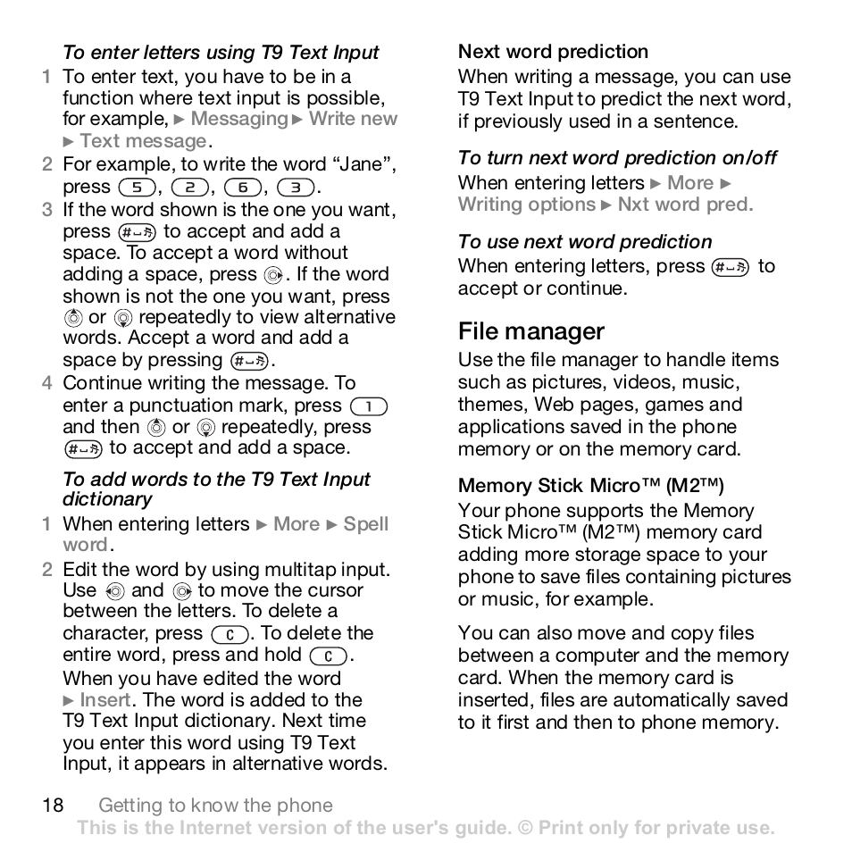 File manager | Sony Ericsson Z610i User Manual | Page 18 / 95