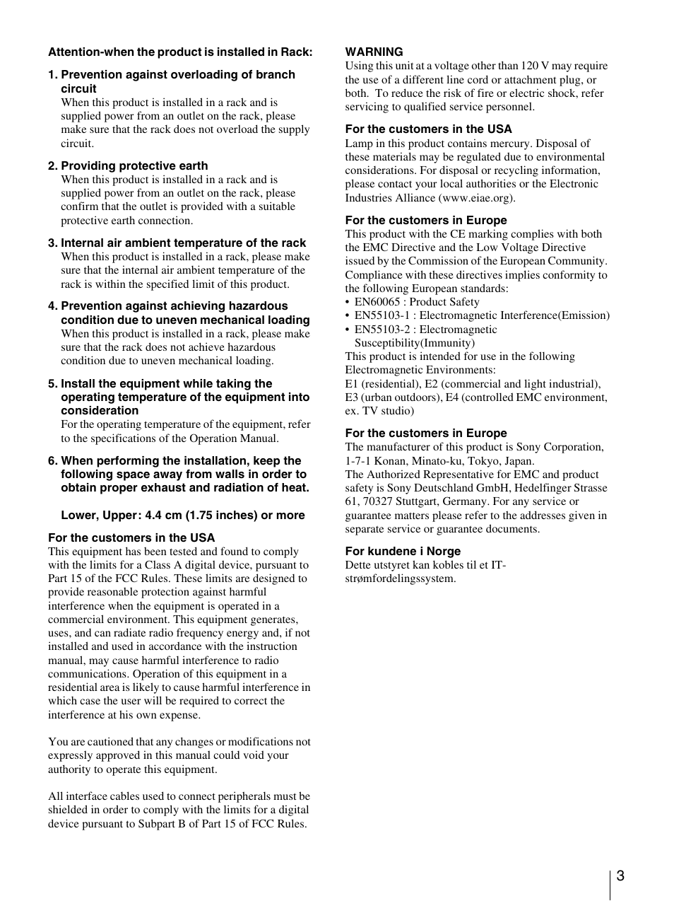 Sony Ericsson LMD-2030W User Manual | Page 3 / 24