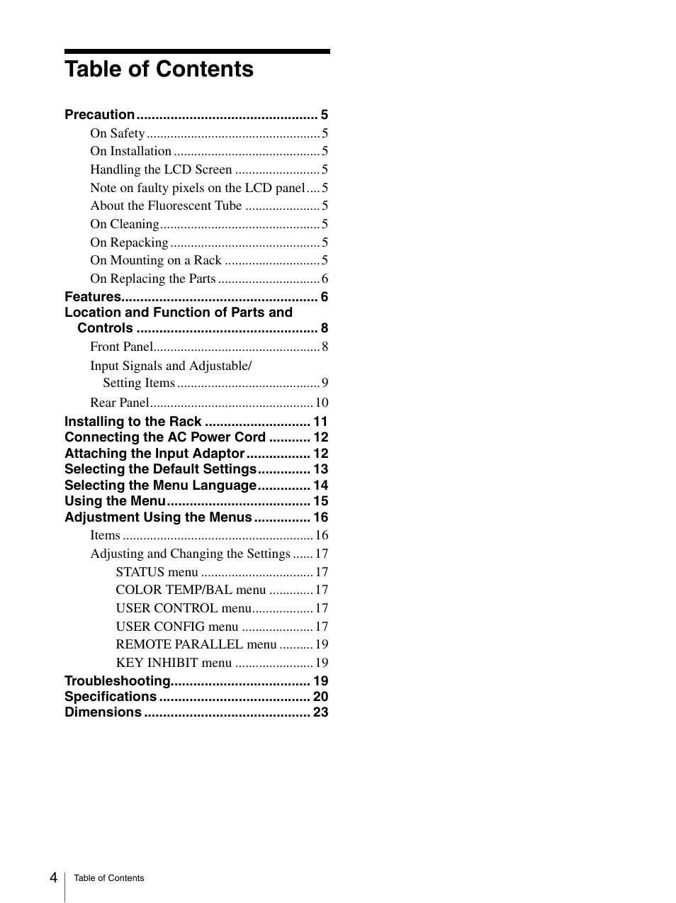 Sony Ericsson LMD-2030W User Manual | Page 4 / 24