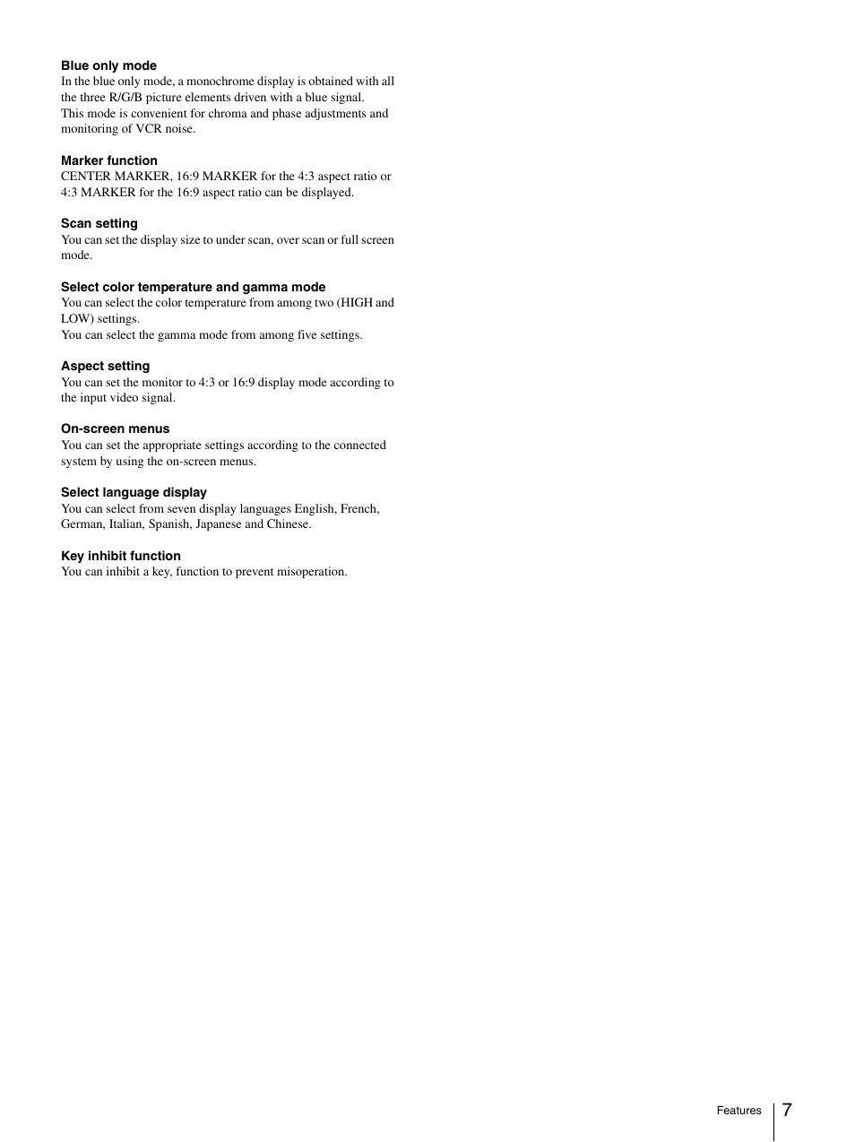 Sony Ericsson LMD-2030W User Manual | Page 7 / 24