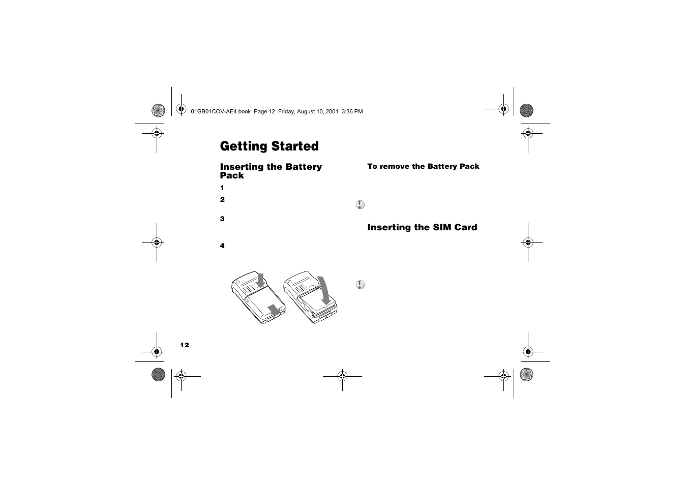 Getting started | Sony Ericsson CMD-Z7 User Manual | Page 12 / 68