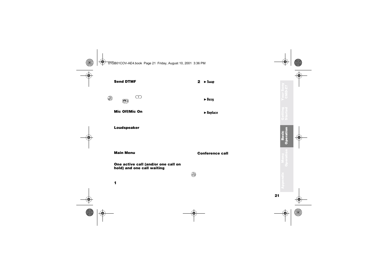 Sony Ericsson CMD-Z7 User Manual | Page 21 / 68