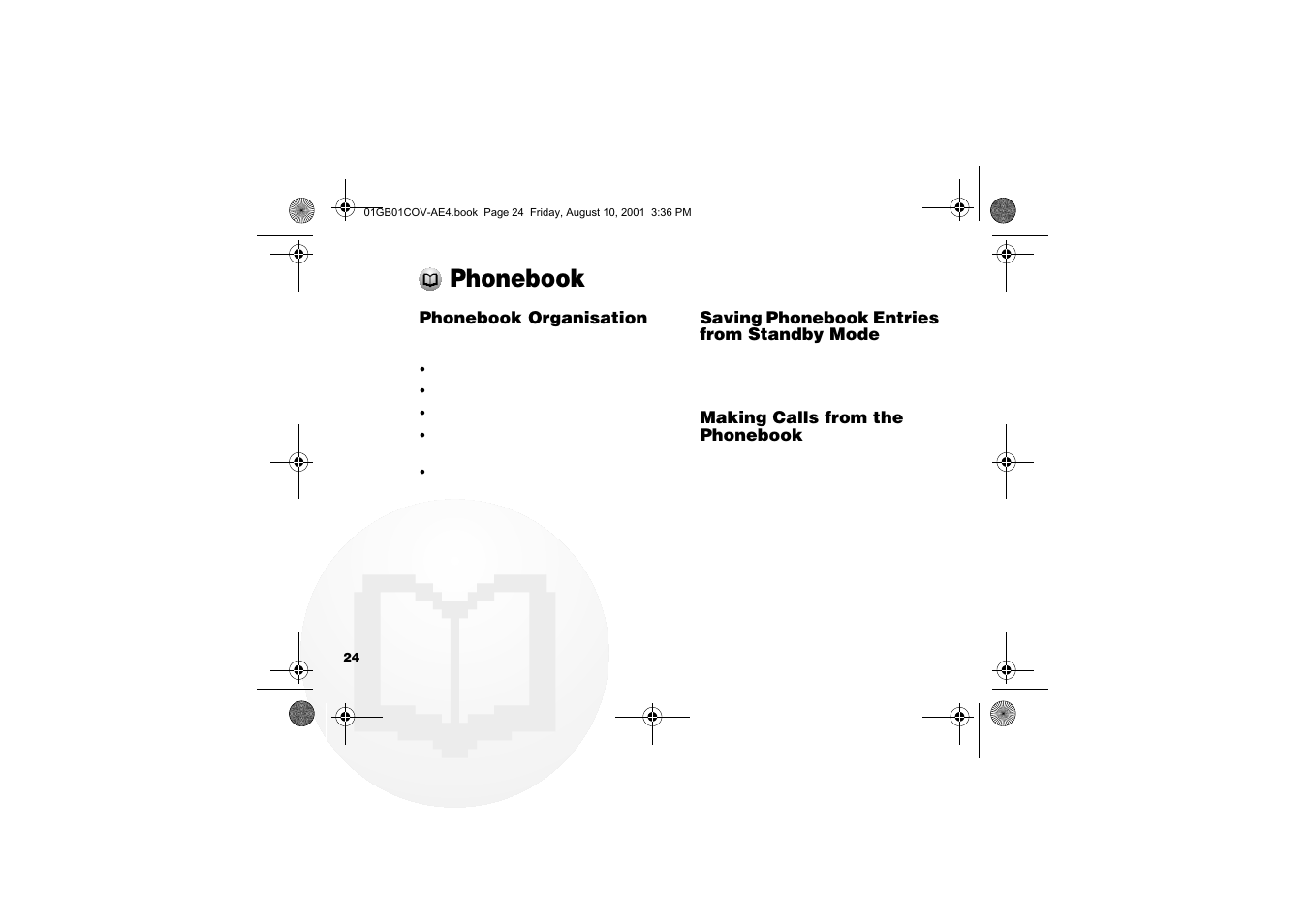 Phonebook | Sony Ericsson CMD-Z7 User Manual | Page 24 / 68