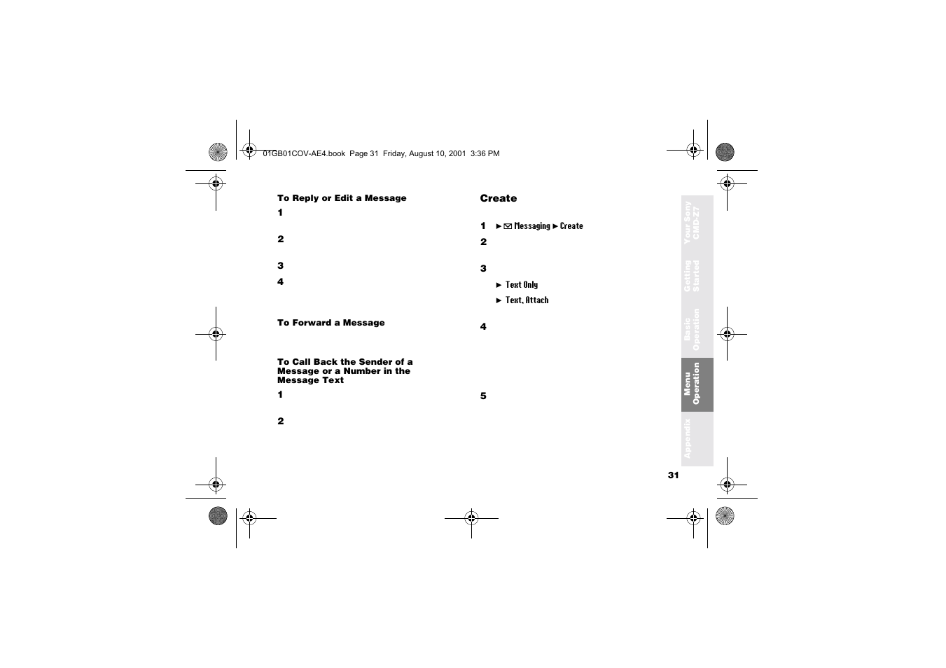 Sony Ericsson CMD-Z7 User Manual | Page 31 / 68