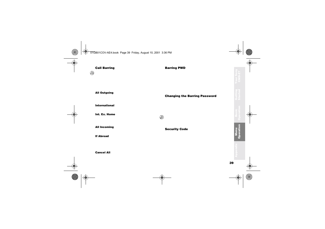 Sony Ericsson CMD-Z7 User Manual | Page 39 / 68