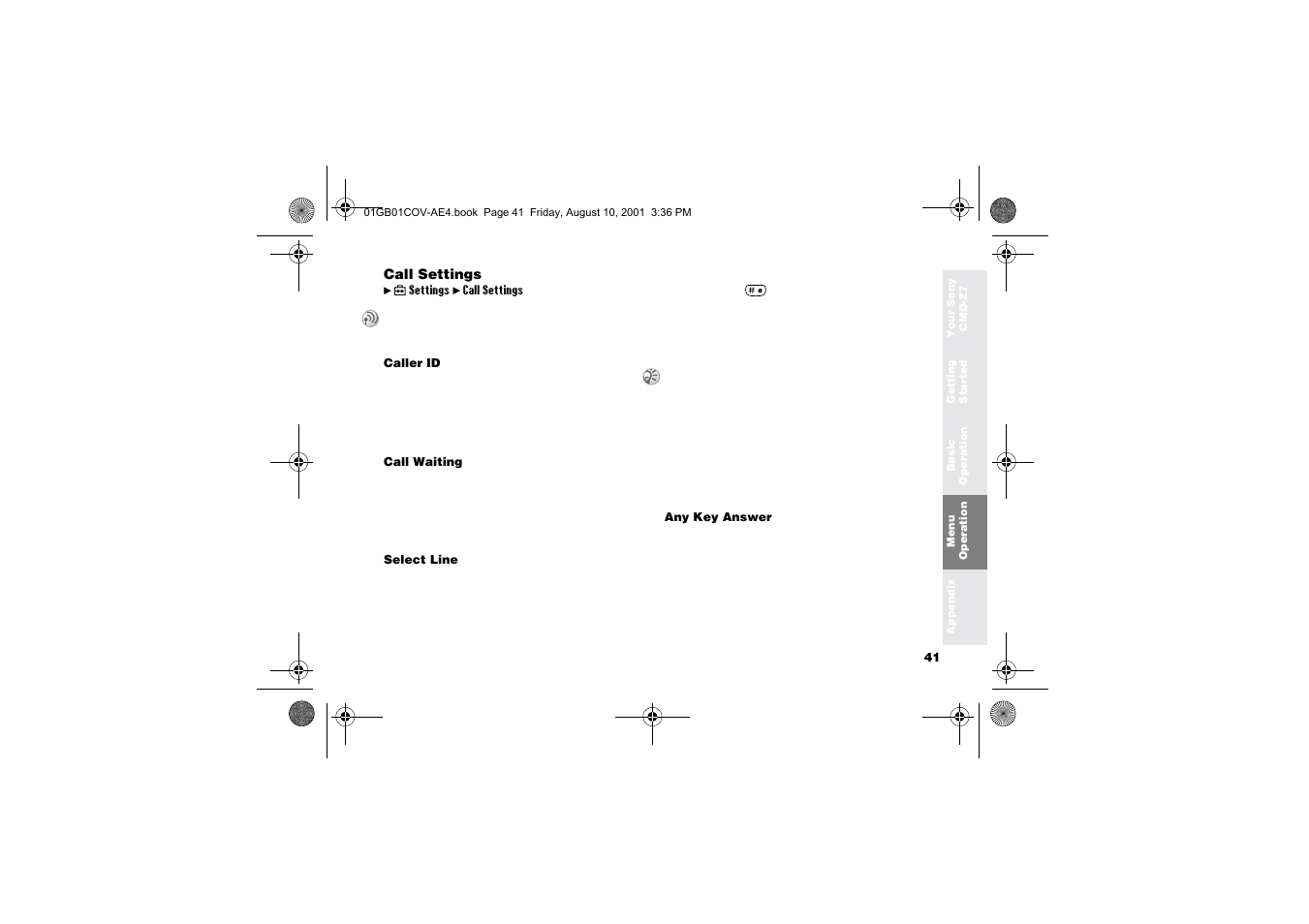 Sony Ericsson CMD-Z7 User Manual | Page 41 / 68